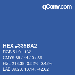 Color code: HEX #335BA2 | qconv.com