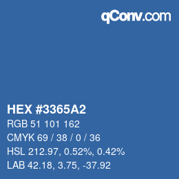 Color code: HEX #3365A2 | qconv.com