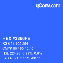 Color code: HEX #3366FE | qconv.com