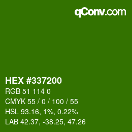 Color code: HEX #337200 | qconv.com