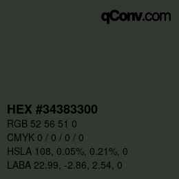 Color code: HEX #34383300 | qconv.com