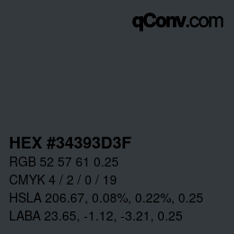 Código de color: HEX #34393D3F | qconv.com