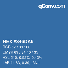 Color code: HEX #346DA6 | qconv.com