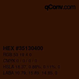 Color code: HEX #35130400 | qconv.com