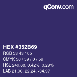 Color code: HEX #352B69 | qconv.com