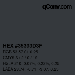 Código de color: HEX #35393D3F | qconv.com