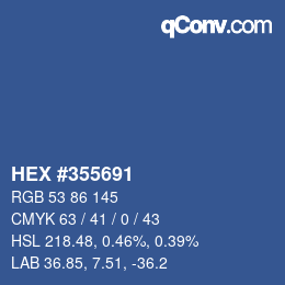 Color code: HEX #355691 | qconv.com