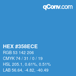 Color code: HEX #358ECE | qconv.com
