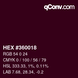 Color code: HEX #360018 | qconv.com