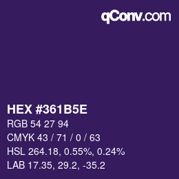 Código de color: HEX #361B5E | qconv.com