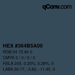 Color code: HEX #364B5A00 | qconv.com