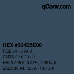 Color code: HEX #364B5E00 | qconv.com