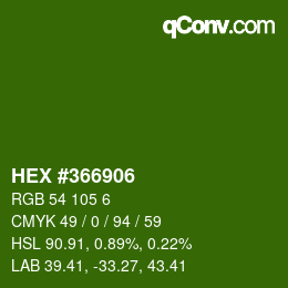 Color code: HEX #366906 | qconv.com