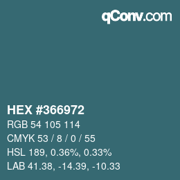 Color code: HEX #366972 | qconv.com