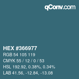 Color code: HEX #366977 | qconv.com