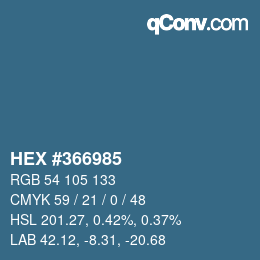 Color code: HEX #366985 | qconv.com