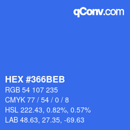 カラーコード: HEX #366BEB | qconv.com