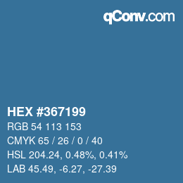 Color code: HEX #367199 | qconv.com