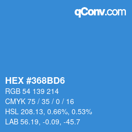 Color code: HEX #368BD6 | qconv.com