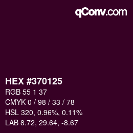 Color code: HEX #370125 | qconv.com