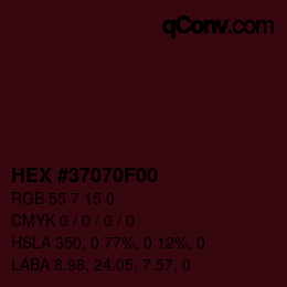 カラーコード: HEX #37070F00 | qconv.com