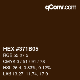 Color code: HEX #371B05 | qconv.com