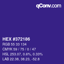 Color code: HEX #372186 | qconv.com