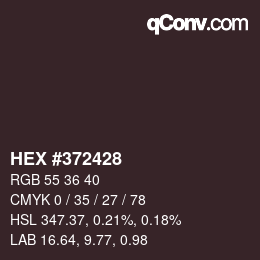 Color code: HEX #372428 | qconv.com