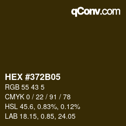 Color code: HEX #372B05 | qconv.com