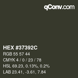 Código de color: HEX #37392C | qconv.com