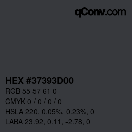 Color code: HEX #37393D00 | qconv.com