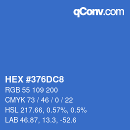 Color code: HEX #376DC8 | qconv.com