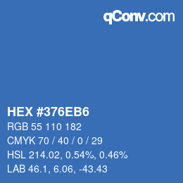 カラーコード: HEX #376EB6 | qconv.com