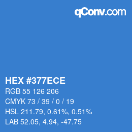Color code: HEX #377ECE | qconv.com