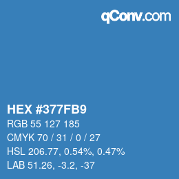 Color code: HEX #377FB9 | qconv.com