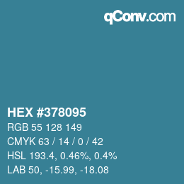 Color code: HEX #378095 | qconv.com