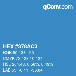 Color code: HEX #378AC3 | qconv.com