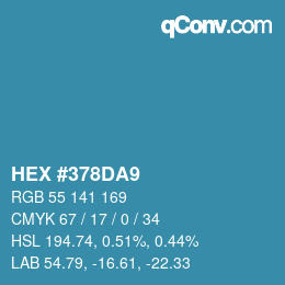 Color code: HEX #378DA9 | qconv.com