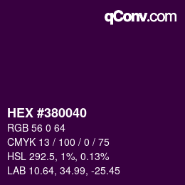 Color code: HEX #380040 | qconv.com