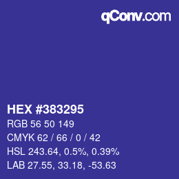 Color code: HEX #383295 | qconv.com