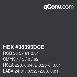 Código de color: HEX #38393DCE | qconv.com