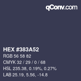 Color code: HEX #383A52 | qconv.com