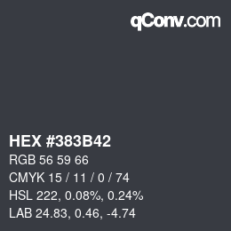 Código de color: HEX #383B42 | qconv.com