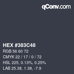 Color code: HEX #383C48 | qconv.com