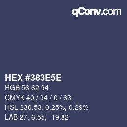 Farbcode: HEX #383E5E | qconv.com