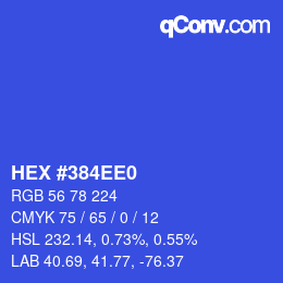 Color code: HEX #384EE0 | qconv.com