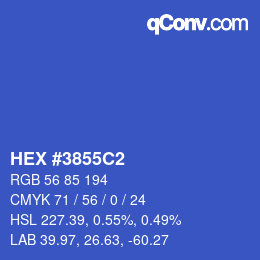 Color code: HEX #3855C2 | qconv.com