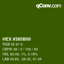 Color code: HEX #385B00 | qconv.com