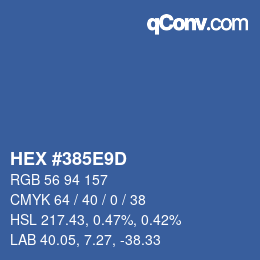 Color code: HEX #385E9D | qconv.com