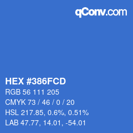 Color code: HEX #386FCD | qconv.com